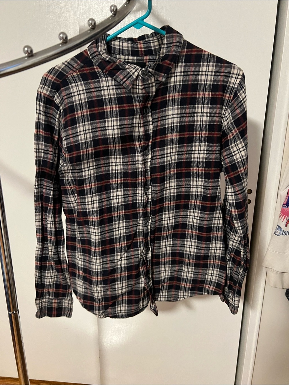 PacSun Black, White & Red Plaid Button-Down Shirt